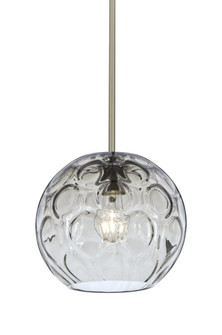 Besa Bombay Cord Pendant, Clear, Satin Nickel Finish, 1x60W Medium Base (127|1TT-BOMYCL-SN)