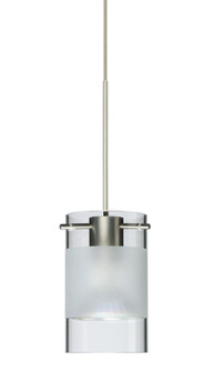 Besa Pendant Scope 4 Satin Nickel Clear/Frost 1x5W LED (127|XP-6524EC-LED-SN)