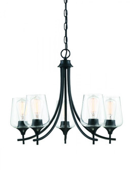 Octave 5-Light Chandelier in Black (128|1-4032-5-BK)