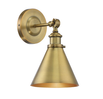 Glenn 1-Light Adjustable Wall Sconce in Warm Brass (128|9-0901-1-322)