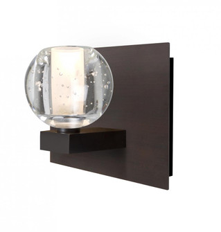 Besa, Boca Vanity, Clear Bubble, Bronze Finish, 1x5W LED (127|1WF-BOCABB-LED-BR)
