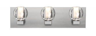 Besa, Boca Vanity, Clear Bubble, Satin Nickel Finish, 3x40W G9 (127|3WF-BOCABB-SN)