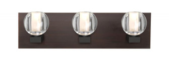 Besa, Boca Vanity, Clear, Bronze Finish, 3x5W LED (127|3WF-BOCACL-LED-BR)