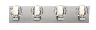 Besa, Boca Vanity, Clear Bubble, Satin Nickel Finish, 4x40W Halogen (127|4WF-BOCABB-SN)