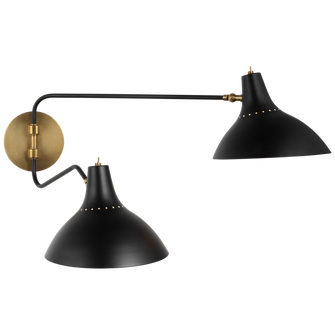 Charlton Medium Double Wall Light (279|ARN 2071BLK)
