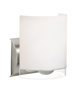 Besa, Celtic Wall Sconce, Opal Glossy/Clear, Satin Nickel Finish, 1x9W LED (127|1WZ-CELTICCL-LED-SN)