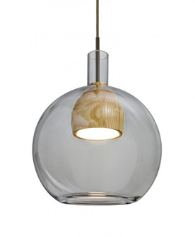 Besa, Benji Cord Pendant, Smoke/Natural, Bronze Finish, 1x9W LED (127|1JT-BENJISMNA-LED-BR)