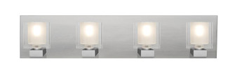 Besa, Bolo Vanity, Clear/Frost, Satin Nickel Finish, 4x40W Halogen (127|4WF-BOLOFR-SN)