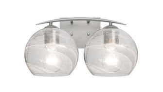 Besa, Jilly Vanity, Vapor Clear, Satin Nickel Finish, 2x60W Medium Base (127|2WC-JILLYCL-SN)