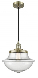 Oxford - 1 Light - 12 inch - Antique Brass - Cord hung - Mini Pendant (3442|201C-AB-G544-LED)