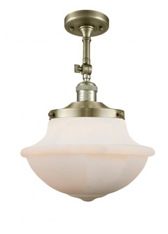 Oxford - 1 Light - 12 inch - Antique Brass - Adjustable Semi-Flush Mount (3442|201F-AB-G541-LED)