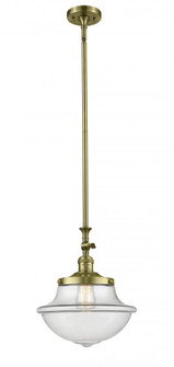 Oxford - 1 Light - 12 inch - Antique Brass - Stem Hung - Adjustable Mini Pendant (3442|206-AB-G542)