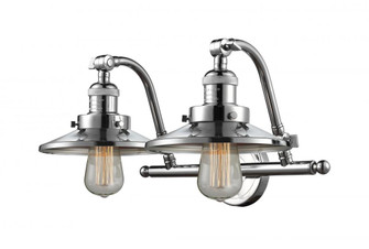 Railroad - 2 Light - 18 inch - Polished Chrome - Adjustable Bath Vanity Light (3442|515-2W-PC-M7-LED)