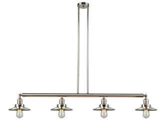Railroad - 4 Light - 53 inch - Polished Nickel - Stem Hung - Adjustable Island Light (3442|214-PN-M1)