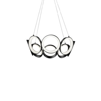 Oros 24-in Black Dimmable LED Chandelier (461|CH94824-BK)
