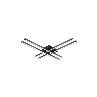 Vega Minor 32-in Black Dimmable LED Flush Mount (461|FM18232-BK)