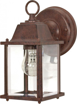 1 Light; 8-5/8 in.; Wall Lantern; Cube Lantern with Clear Beveled Glass; Color retail packaging (81|60/3464)