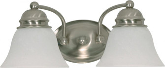 Empire; 2 Light; 15 in.; Vanity with Alabaster Glass Bell Shades; Color retail packaging; Brushed (81|60/6078)