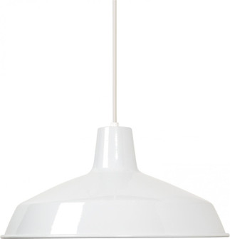 1 Light - 16'' Pendant with Warehouse Shade - White Finish (81|SF76/283)