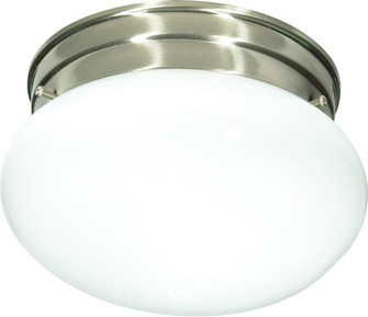 1 Light - 8''Flush with White Glass - Brushed Nickel Finish (81|SF76/601)