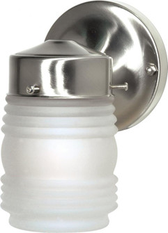 1 Light - 6'' Mason Jar with Frosted Glass - Brushed Nickel Finish (81|SF76/701)