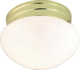 1 Light - 8'' Flush with White Glass - Polished Brass Finish (81|SF77/059)