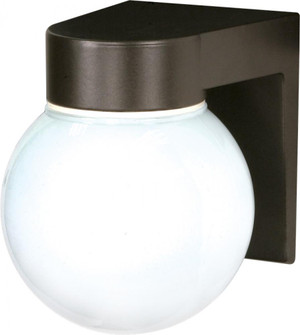 1 Light - 8'' Utility Wall with White Glass - Bronzotic Finish (81|SF77/141)