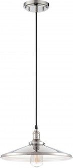 Vintage - 1 Light Pendant with Metal Shade - Polished Nickel Finish (81|60/5409)