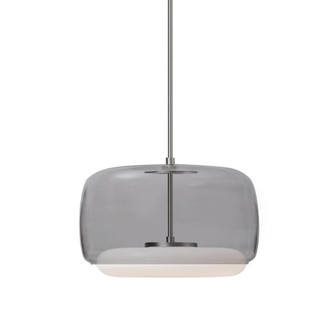 Enkel 15-in Smoked/Brushed Nickel LED Pendant (461|PD70615-SM/BN)