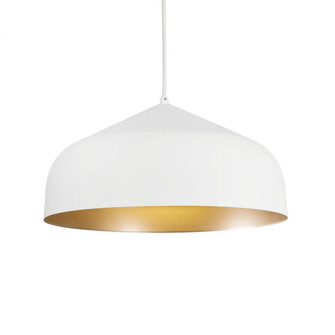 Helena 17-in White/Gold Dimmable LED Pendant (461|PD9117-WH/GD)