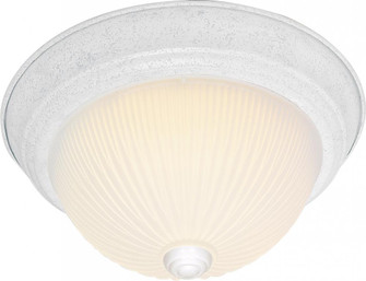 2 Light - 11'' Flush with Frosted Ribbed - Textured White Finish (81|SF76/131)