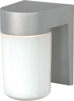 1 Light - 8'' Utility Wall with White Glass - Satin Aluminum Finish (81|SF77/136)