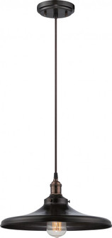 Vintage - 1 Light Pendant with Metal Shade - Rustic Bronze Finish (81|60/5506)
