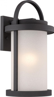 Willis; LED Outdoor Large Wall with Antique White Glass; Textured Black Finish (81|62/652)