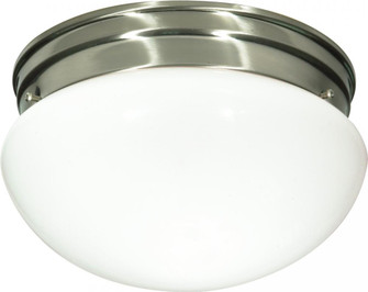 2 Light - 10'' Flush with White Glass - Brushed Nickel Finish (81|SF76/603)
