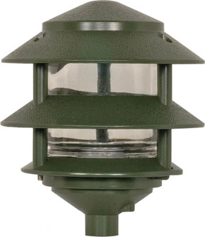 1 Light - 8'' Pathway Light Two Louver - Small Hood - Green Finish (81|SF77/323)