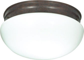 2 Light - 12'' Flush - with White Glass - Old Bronze Finish (81|SF76/604)