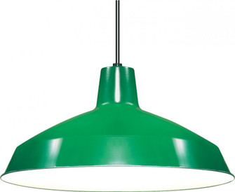 1 Light - 16'' Pendant with Warehouse Shade - Green Finish (81|SF76/660)