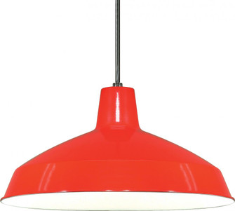 1 Light - 16'' Pendant with Warehouse Shade - Red Finish (81|SF76/663)