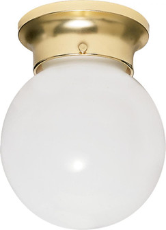 1 Light - 8'' Flush with White Glass - Polished Brass Finish (81|SF77/109)