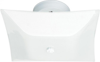 2 Light - 12'' Flush with White Square Glass - White Finish (81|SF77/824)