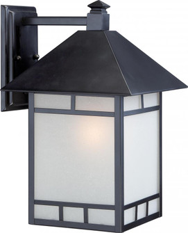 Drexel; 1 Light; 10 in.; Outdoor Wall Fixture with Frosted Seed Glass; Stone Black Finish (81|60/5603)