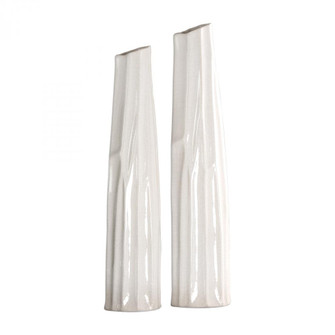 Uttermost Kenley Crackled White Vases Set/2 (85|18868)