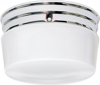 2 Light - 8'' Flush with White Glass - Polished Chrome Finish (81|SF77/343)