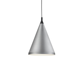 Dorothy 16-in Brushed Nickel With Black Detail 1 Light Socket Pendant (461|492716-BN/BK)