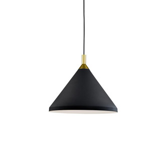 Dorothy 14-in Black With Gold Detail 1 Light Pendant (461|492814-BK/GD)