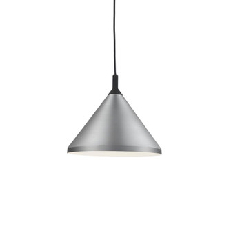 Dorothy 14-in Brushed Nickel With Black Detail 1 Light Socket Pendant (461|492814-BN/BK)