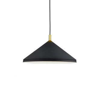 Dorothy 18-in Black With Gold Detail 1 Light Pendant (461|493118-BK/GD)