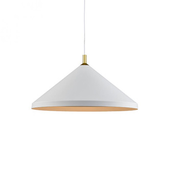 Dorothy 26-in White With Gold Detail 1 Light Pendant (461|493126-WH/GD)
