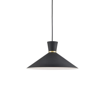 Vanderbilt 16-in Black With Gold Detail 1 Light Socket Pendant (461|493216-BK/GD)